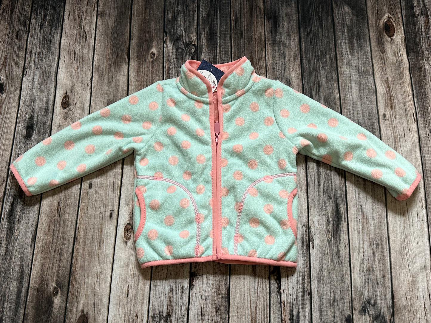 SNS Polka Dot Fleece Zip Jacket