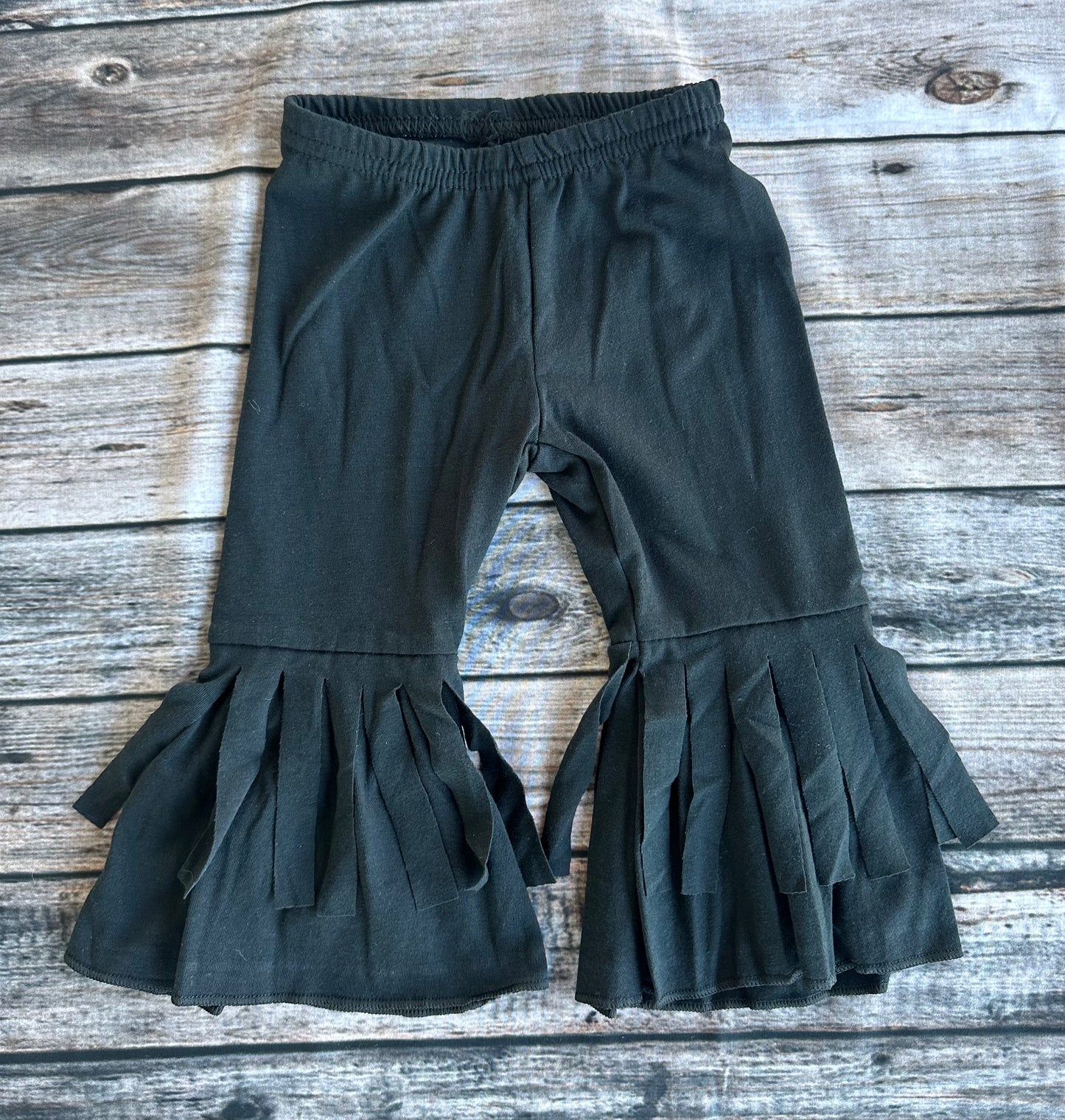 SNS Black Fringe Pants