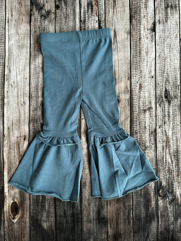 Abby & Evie Denim Colored Flare Pants