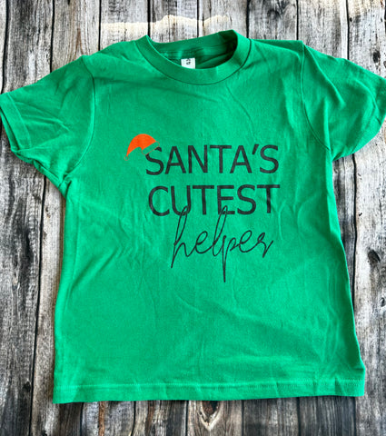 Santa's Cutest Helper Graphic Tshirt