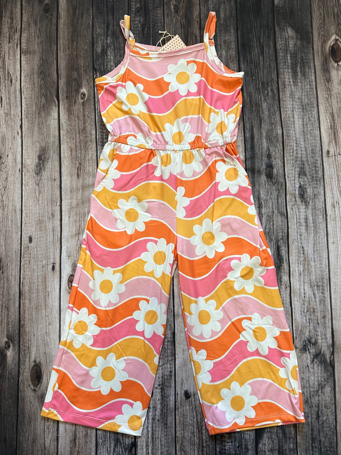 Oopsie Daisy Floral Wave Jumpsuit