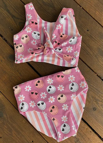 SNS Smiley Face Reversible Swimsuit