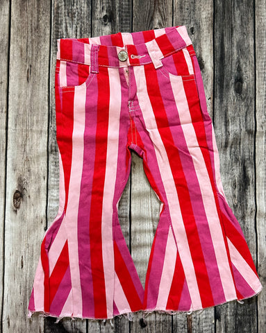 Pink & Red Striped Pants
