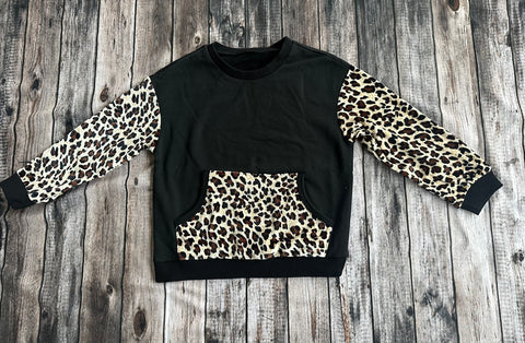SNS Leopard Pocket Sweatshirt