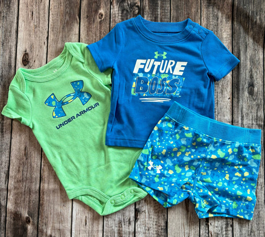 Under Armour Blue & Green Infant Set