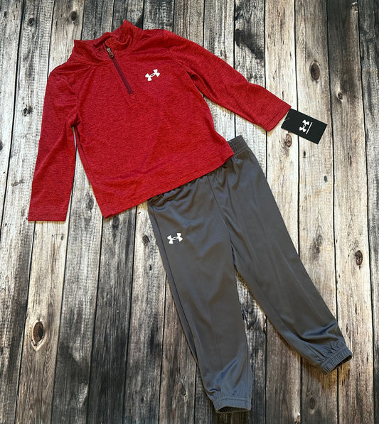 Under Armour Maroon & Gray 3/4 Zip Ser