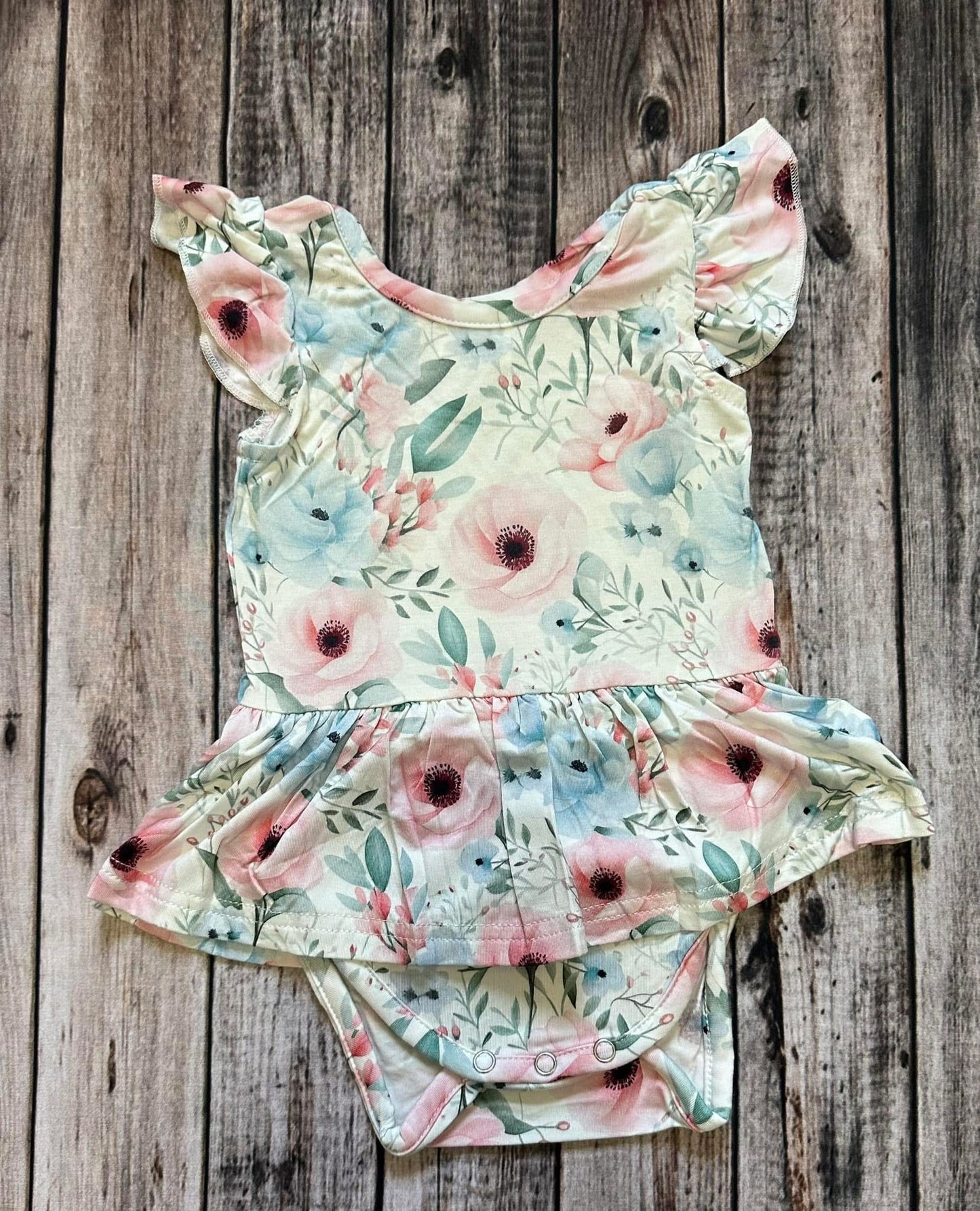 SNS Floral Skirted Onesie