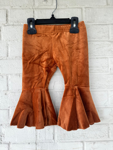 Bailey's Blossom Brown Velour Flare Pants