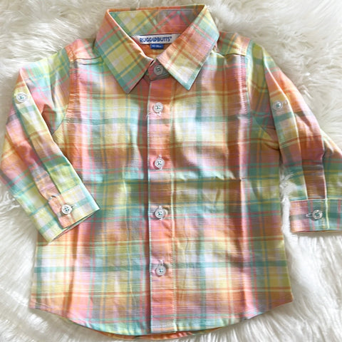 Ruffle Butts Plaid Top