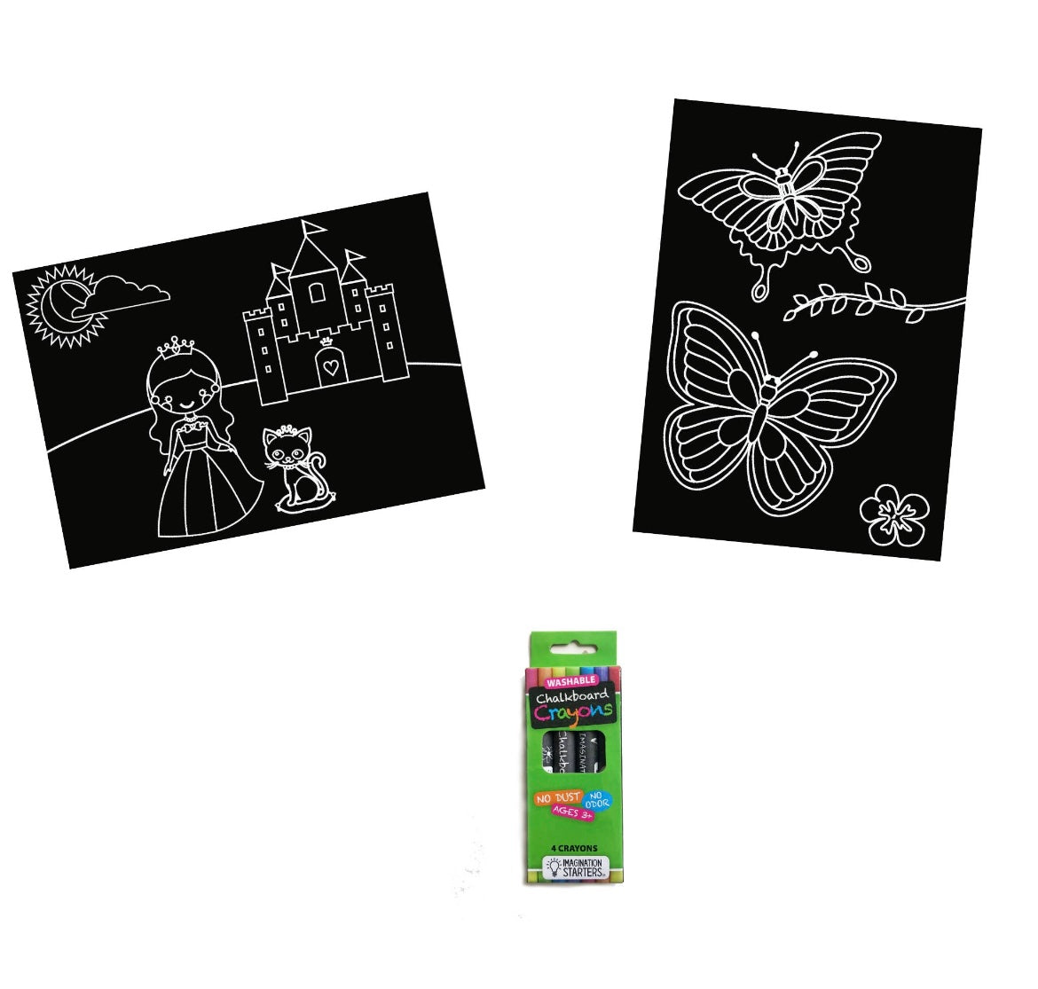 Imagination Starters Chalkboard Card/Crayon Set