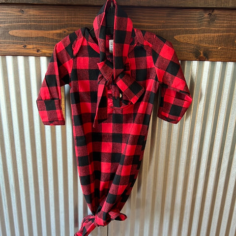 SNS Red Plaid Gown