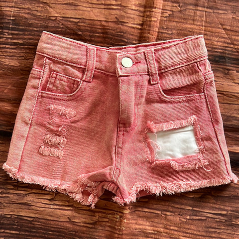 SNS Pink Denim Shorts