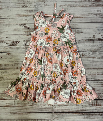 SNS Pink/Olive Floral Dress